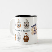 Tasse de café folle de Madame In Training de chat (Devant gauche)