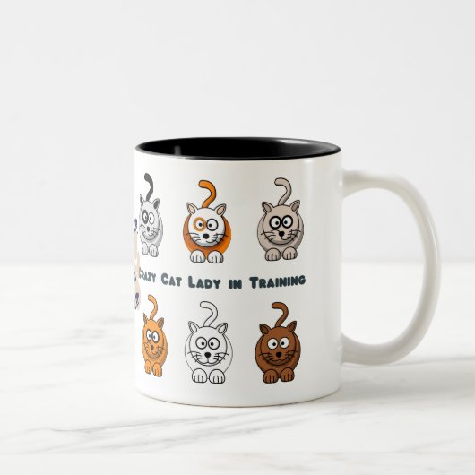 Tasse de café folle de Madame In Training de chat (Droit)