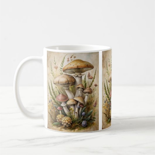 Tasse de café Forêt Champignons (Gauche)