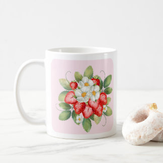 Tasse de café fraise mignonne pour femmes