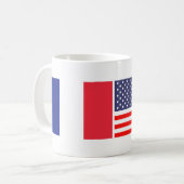 Tasse de café française d'amitié de drapeau (Devant gauche)