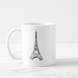 Tasse de café française de Tour Eiffel