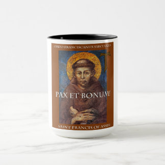 Tasse de café franciscaine de Pax et de Bonum