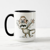 Tasse de café frénétique de singe (Gauche)