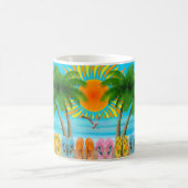 Tasse de café Fun Plage d'été (Centre)