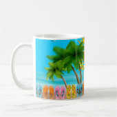 Tasse de café Fun Plage d'été (Gauche)