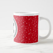 Tasse de café géante Monogram 600ml rouge et blanc (Droite)