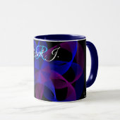 Tasse de café géométrique anneau cylindrique 3D à  (Devant droit)