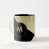 Tasse de café géométrique chic de motif - tasse (Devant gauche)