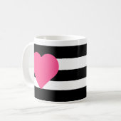 Tasse de café Girly de coeur (Devant gauche)