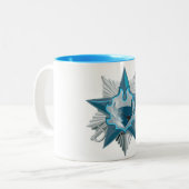 Tasse de café givrée de séjour (intérieur bleu) (Devant gauche)