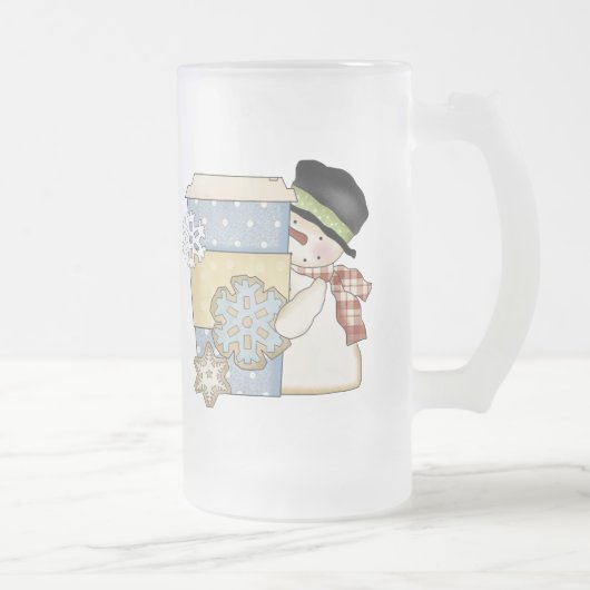 Tasse de café givrée par Noël de vacances de (Droit)