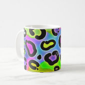 Tasse de café Glamour Couleur Léopard Guépard Arc- (Devant gauche)