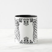 Tasse de café gothique squelettique de cage (Centre)