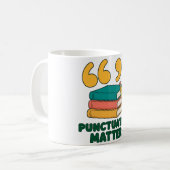 Tasse de café Grammar Fun La ponctuation compte (Devant gauche)
