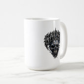 Tasse de café graphique gothique Crâne Fantôme (Devant droit)