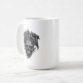 Tasse de café graphique gothique Crâne Fantôme (Devant gauche)