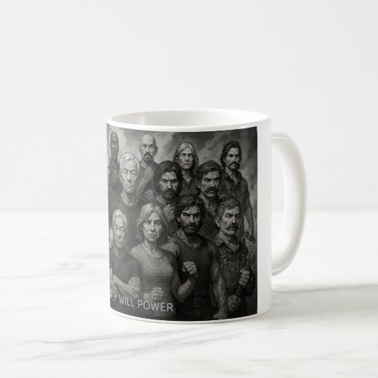 Tasse de café Grey Will Power (Devant droit)