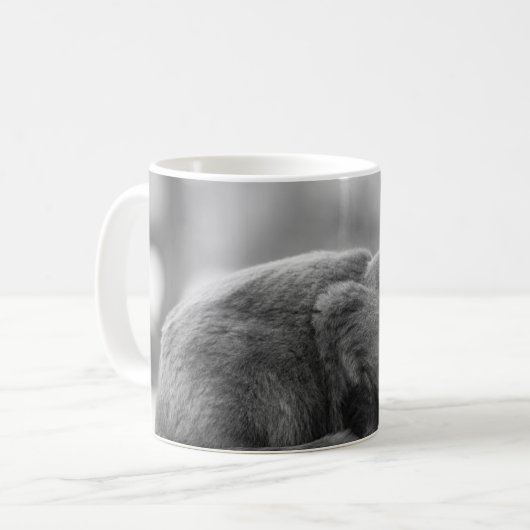 Tasse de café grise de chat (Devant gauche)