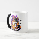 Tasse de café Halloween Chat Sorcière (Devant gauche)
