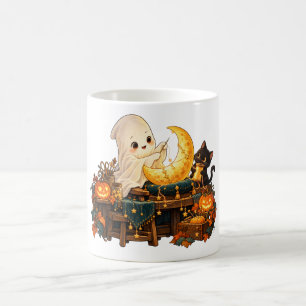 Tasse de café Halloween Lune Dorée Couture Fantôme