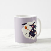 Tasse de café Halloween Violet Sorcière du Coven C (Devant droit)