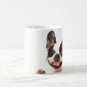 Tasse de café heureuse de bouledogue français (Centre)