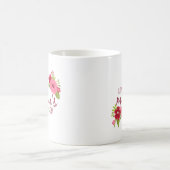 Tasse de café heureuse florale élégante du jour de (Centre)