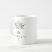 Tasse de café heureuse florale élégante du jour de (Devant gauche)