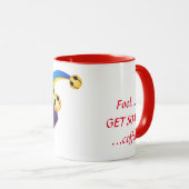 Tasse de café heureuse idiote (Devant droit)