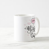 Tasse de café heureuse mignonne de la calligraphie (Devant droit)