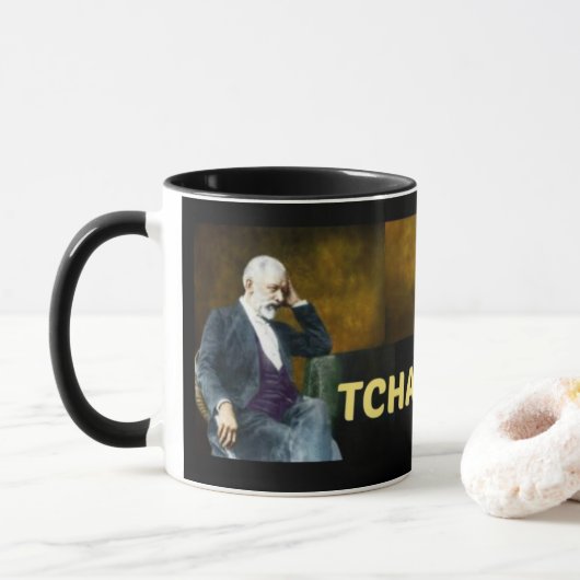 TASSE DE CAFÉ HUMORISTIQUE DE TCHAIKOFFEE (Avec donut)