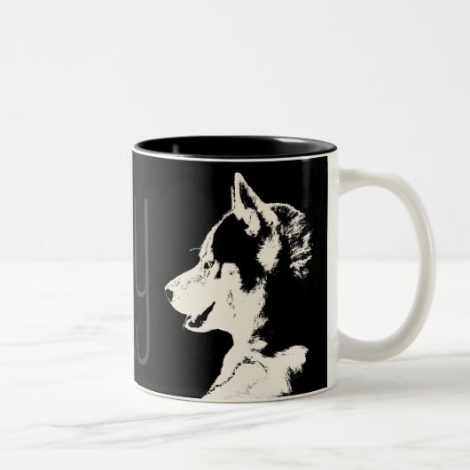 Tasse de café Husky Mug Cool Coupe de Husky Sibéri (Droit)