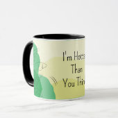 Tasse de café illustrée Je suis plus chaud que vou (Devant gauche)