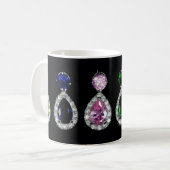 tasse de café incrustée de bijoux (Devant gauche)