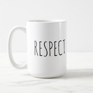 Tasse de café inspirée de citation de respect