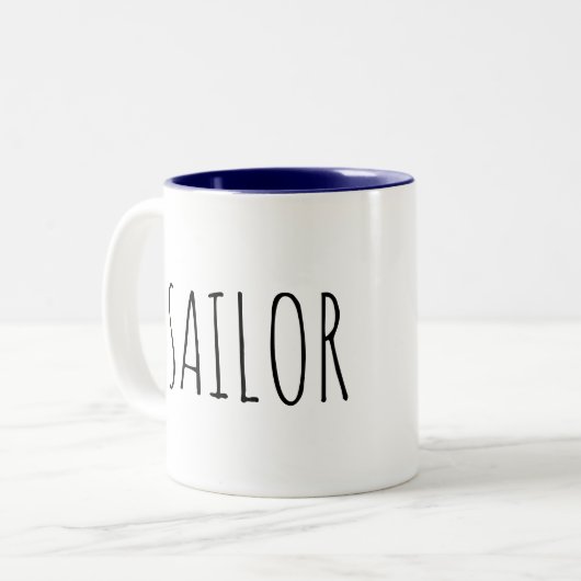 Tasse de café intérieure d'intérieur de bleu (Devant gauche)