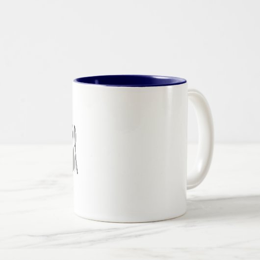 Tasse de café intérieure d'intérieur de bleu (Devant droit)