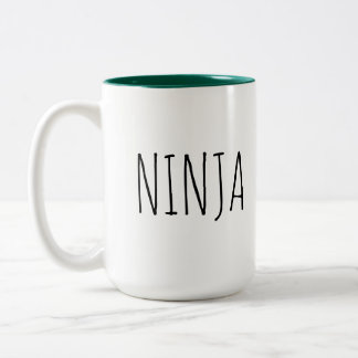 Tasse de café intérieure d'intérieur vert de Ninja
