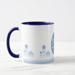 Tasse de café islamique bleue décorative d'arri
