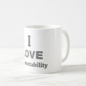 Tasse de café J'aime la responsabilité (Devant droit)