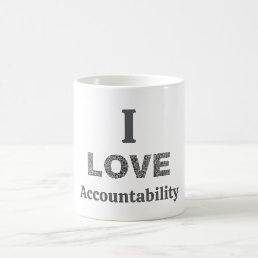 Tasse de café J'aime la responsabilité (Centre)