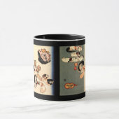 Tasse de café japonaise d'art de chat (Centre)