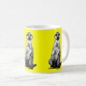 Tasse de café jaune de Meerkat (Devant droit)