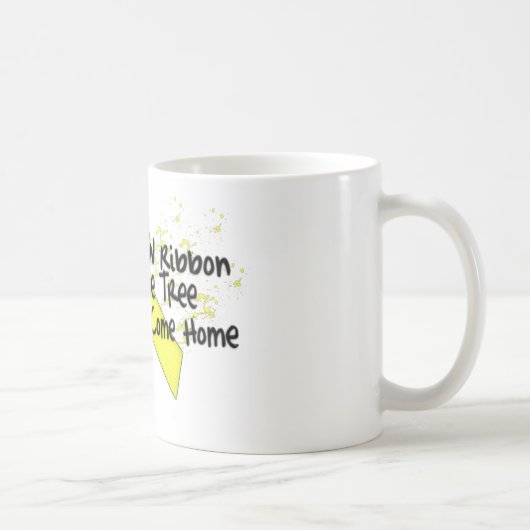 Tasse de café jaune de ruban (Droite)