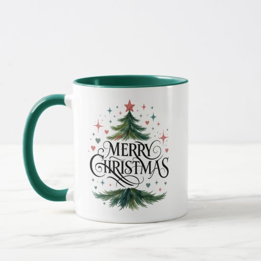 Tasse de café Joyeux Noël Sapin de Noël (Gauche)