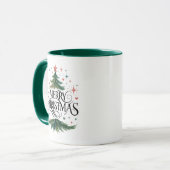 Tasse de café Joyeux Noël Sapin de Noël (Devant gauche)