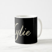 Tasse de café Kylie white gold (Devant droit)