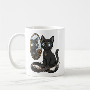 Tasse de café Lady Justice Black Cat Lawyer
