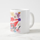 tasse de café : lèvres et fleurs (Devant droit)